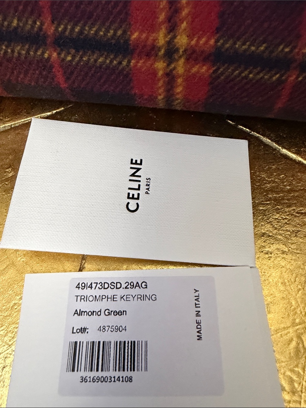 Celine Navy Plaid Large Tote Bag - Picture 2 of 12